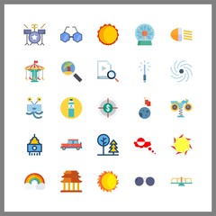 Fototapeta premium 25 light icon. Vector illustration light set. grandland and alien icons for light works