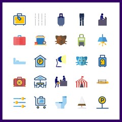 floor icons set. pinecone, luggage, front and wallpaper graphic works