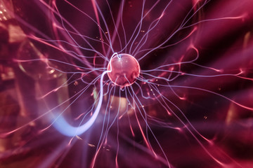 Close up of Plasma globe