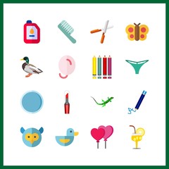 orange icon. butterfly and orange coctail vector icons in orange set. Use this illustration for orange works.