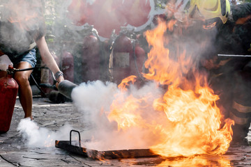 Practice a fire drill outdoor