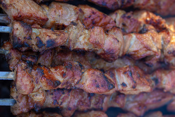 skewers with fragrant barbecue