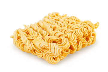 Dry Instant Noodle With White Background