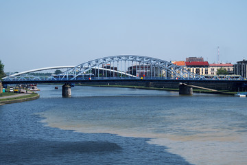 view of the Vistula River in Krakow