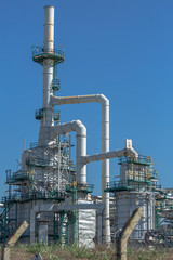 Detailed part view, industrial complex of oil refinery
