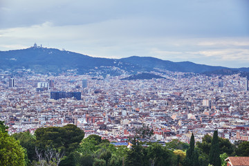 Naklejka premium Top view of Barcelona 