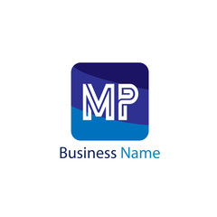 Initial Letter MP Logo Template Design