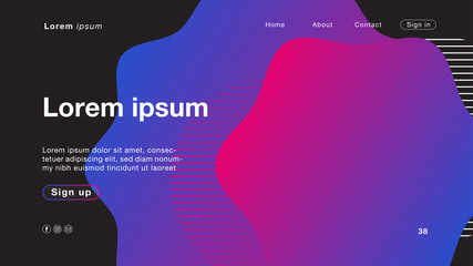 Background abstract pink blue color curve for Homepage