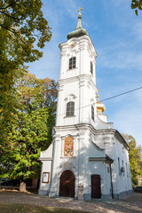 Fototapeta premium Serbian Orthodox Church of St. Nicholas oldest in the city of Novi Sad Serbia religion architecture concept.