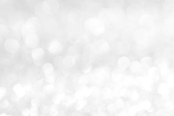 Obraz premium abstract background white Silver lights on christmas bokeh