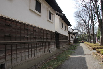 日本の古い家の外壁の外観