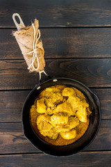 Yellow Curry Chicken: Thai yellow curry is most typically made with chicken or beef and a starchy vegetable.