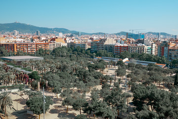 Fototapeta na wymiar Top view of Barcelona 