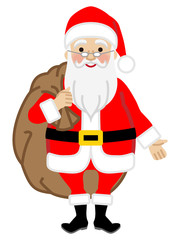 Santa Claus holding the sack - front view