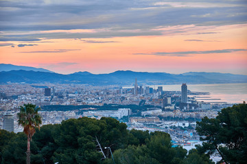 Top view of Barcelona 