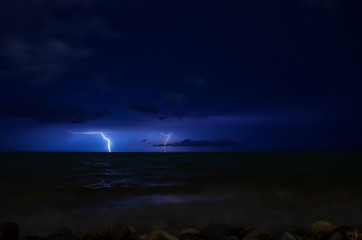 lightning at sea