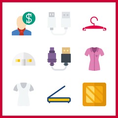 store icons set. flash, valentine, businessman and barcode graphic works