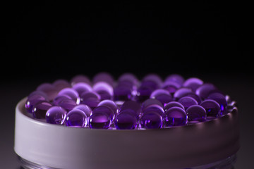 Purple little glash balls sphere reflections