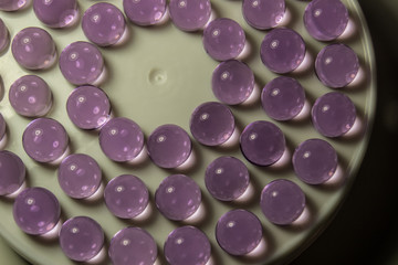 Purple little glash balls sphere reflections
