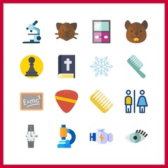 close icon. eyelash and comb vector icons in close set. Use this illustration for close works.