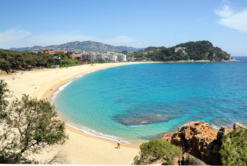 Fototapeta na wymiar Beach near Lloret de Mar in Spain