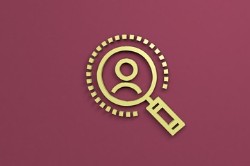 yellow 3D illustration and red background