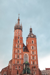 Fototapeta na wymiar The Basilica of Saint Mary in Krakow