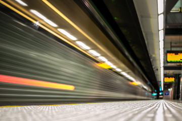 Motion blur of a train