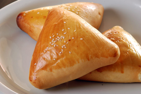 Brazilian snack. Meat Esfiha