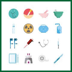therapy icons set. disabled, x-ray, kinesio and liquid graphic works