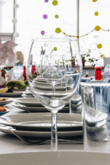 Row of wine glasses