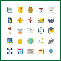 25 space icon. Vector illustration space set. guests book and earth globe icons for space works