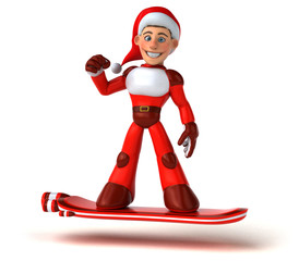 Fun super Santa Claus - 3D Illustration