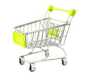 Shopping cart isolated on white background.