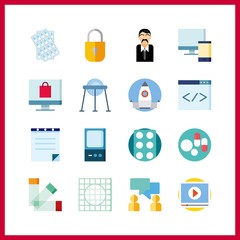 tablet icon. coding and capsule vector icons in tablet set. Use this illustration for tablet works.