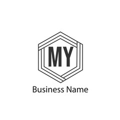Initial Letter MY Logo Template Design