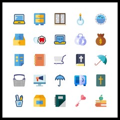 open icon. bible and box vector icons in open set. Use this illustration for open works.
