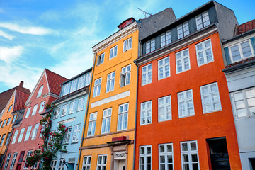 colorful, old and beautiful buildings in Copenhagen