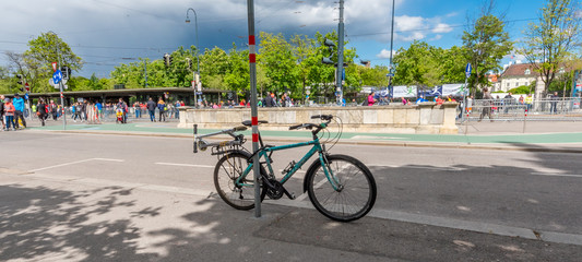 two bikes in street