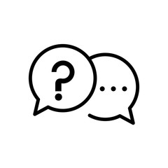 Question mark sign in a speech bubble vector