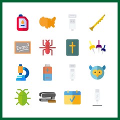 16 close icon. Vector illustration close set. bible and owl icons for close works