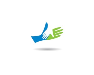 Hand logo illustration