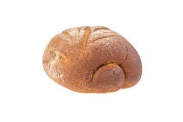 rye bread isolated on white background