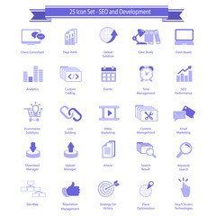 Set of SEO and Development icons