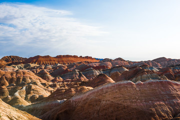 Naklejka premium Danxia landform in Zhangye, China. Nature, Beauty