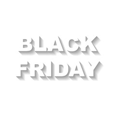 black friday inscription with shadow