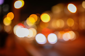 Bokeh city at night as an abstract background