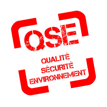 Tampon QSE, qualité, sécurité, environnement 