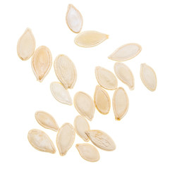 Pumpkin seeds isolated on white background