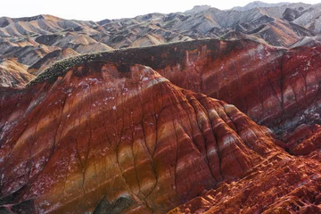 Papier Peint photo Zhangye Danxia Colour mountain, danxia landform, Zhangye,Gansu,China